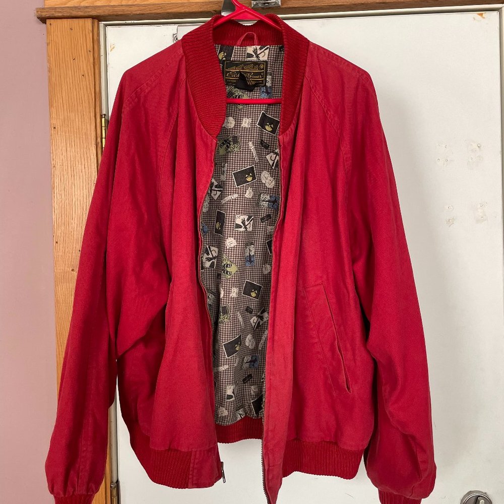 Vintage Red Eddie Bauer Jacket, Size Large